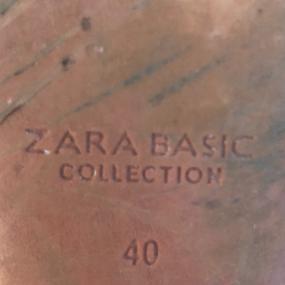 Zara Soft Nude-Pink Woven Sling-Back Flats Size 10 - Picture 12 of 13